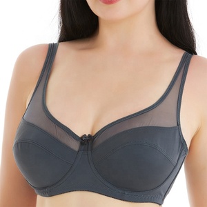 <span class=keywords><strong>Sujetadores</strong></span> de seda finos y sexys con aros y realce para mujeres de talla grande, copa D, lencería de talla grande, bragas sin costuras para mujer - Product Image 4