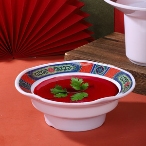 Ensemble de vaisselle créative en mélamine pour fondue, seau à légumes, bol de forme irrégulière pour usage quotidien - Product Image 4