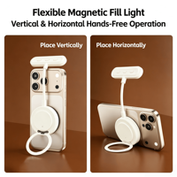 Nouvelle Lampe LED Portable Magnétique et Flexible pour Téléphone, Idéale pour le Gaming, la Lecture et les Selfies – Lumière Douce pour les Yeux