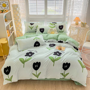 ชุดเครื่องนอน 4 ชิ้น 1 ผ้าปูที่นอน <span class=keywords><strong>2</strong></span> ปลอกหมอน 1 ปลอกผ้านวม ขนาดควีน/คิง ผ้านวมเนื้อนุ่มหนาพิเศษ - Product Image 3