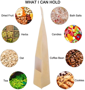 Großhandel Anpassbare Kraftpapiertüten in Verschiedenen Größen mit Reißverschluss für die Lagerung von Gewürzen und Würzmitteln im Einzelhandel - Product Image 4