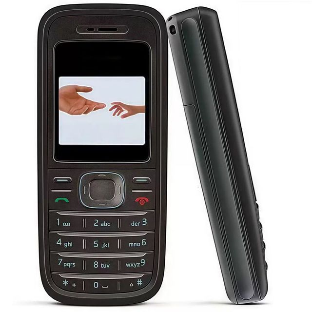 Nok 1208 Candy Bar Feature Phone 2G GSM Unlocked 1.5 Inch 700mAh FM Torch Light Durable Dustproof Keypad Basic Mobile Cellphone