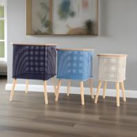 Panier de rangement industriel en métal laqué avec logo personnalisé, table avec support, forme carrée, rangement pour chambre à coucher, salon