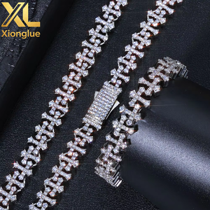European American Hip-hop Style Copper Alloy Inlaid Zircon Claw Setting 11.5MM Cross Bracelet Light Luxury Versatile - Product Image 4