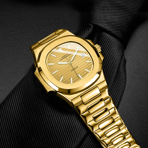 MICE – montre mécanique automatique de luxe en acier inoxydable pour hommes, cadran rond de 38mm, affichage de la date, fermoir pliant, ton doré - Product Image 3