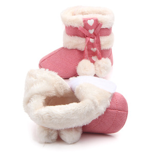 Hiver vente chaude bébé bottes <span class=keywords><strong>de</strong></span> neige nouveau bébé pré-walker chaussures pour filles avec mignon boules <span class=keywords><strong>de</strong></span> poils - Product Image 4