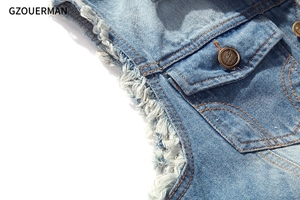 New Fashion <strong>Men</strong> Youth Denim <strong>Jeans</strong> Vest Jacket Coat Ripped Tassel Pocket Button Sleeveless Streetwear Tops Vest <strong>Waistcoat</strong>