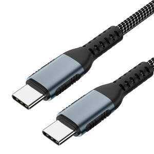 Cable de Carga USB Tipo C a Tipo C con Trenzado de Nailon de 1M 2M, Carga Rápida PD 5A 100W para Macbook, Teléfono Móvil y Portátil - Product Image 2