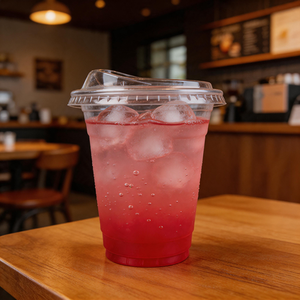 Vente en gros de gobelets en plastique transparent pour boissons, thé à bulles, glace, boba, café, avec impression de logo personnalisé, 12 oz et 16 oz, jetables - Product Image 1