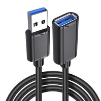 Câble d'extension USB 3.0 Type-C 3A Charge rapide 2m pour ordinateur portable PC TV PS4 Xbox One Disque dur Connecteur mâle femelle
