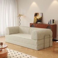 Sofá Cama Plegable Compacto de Alta Densidad para Exportación, con Estructura Metálica y Almacenamiento Multifuncional Dos en Uno para Salas de Estar