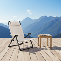 Chaise de camping en Oxford 600D, fabrication directe usine OEM/ODM, tube épaissi de 25 mm, charge 150 kg, avec coussin pour camping, pêche et jardin en extérieur