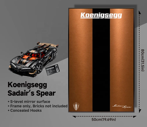 Vitrina de Pared con Iluminación LED Integrada para Exhibición de Modelos de Autos <span class=keywords><strong>Koenigsegg</strong></span> <span class=keywords><strong>Jesko</strong></span>, Marco de Espejo, Diseño Moderno - Product Image 4