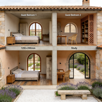 Villa Moderne Préfabriquée Nexus à Deux Étages avec 3 Chambres, Conception de Scénographie et Dessins CAO avec Rendu 3D
