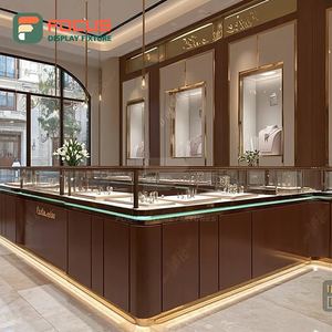 Minimalist Custom Jewelry Showcase Manufacturer Wood Frame Jewelry Shop Jewelry Cabinet - Product Image 1