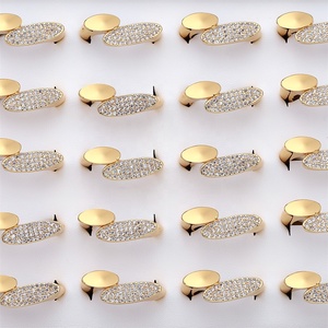 Jxx <span class=keywords><strong>Lot</strong></span> de En Stock Hommes Femmes <span class=keywords><strong>Bague</strong></span> En Alliage De Laiton Plaqué Or Dubaï Or De Luxe Mode Zircon Bijoux Anneau - Product Image 6