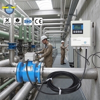 Medidor de Flujo Electromagnético de Acero Inoxidable de Bajo Mantenimiento para la Industria de la Papelera, Tipo Dividido, Medición de Fluidos Acuáticos, OEM