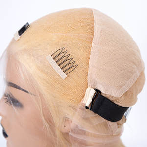 Perucas de cabelo humano tamanho médio, estilo loiro cor virgem em estoque com 613 cores - Product Image 1