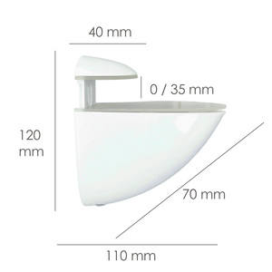 Staffa regolabile per scaffale Pelican 1/35 mm. Bianco (1 pezzo) - Product Image 2