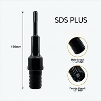 Adaptateur de perceuse à noyau Tengrui SDS Plus vers 1-1/4"-7 UNC avec filetage femelle BSP de 1/2" pour le perçage au diamant du béton