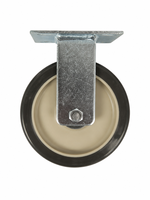 Roue à roulettes en TPU à tige plate sans frein, double roulement à billes, résistante à la corrosion, pour équipement industriel, médical et alimentaire