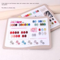 Présentoir à ongles en cuir et acrylique, design rectangulaire détachable, style luxe léger pour vernis gel et capsules d'ongles