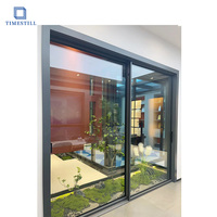Portes coulissantes en aluminium insonorisées à double vitrage pour balcon extérieur
