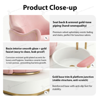 Luxuriöser Rosa Pediküre-Stuhl Nagelstudio-Möbel Schönheitssalon Fußpflege-Stühle Pediküre-Spa-Stuhl Nagelausstattung mit Plattform