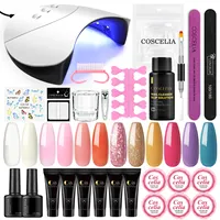 Профессиональные наборы для ногтей Poly Nail Gel DIY Kits с УФ-лампой Manicure Kit COSCELIA Nail Builder Set Private Label Nail Extension Acrylic