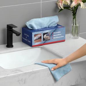 Paños de Microfibra Reutilizables de Alta Calidad, Sin Pelusa, Caja de 30 Piezas, 170GSM, para Limpieza de Autos, Oficina, Talleres, 11*11 Pulgadas - Product Image 6