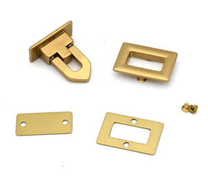 हैंडबैग बैग हार्डवेयर एक्सेसरी आयताकार फ्लिप लॉक के लिए हैंडबैग पर्स क्लैंप बंद चमड़े के शिल्प पीतल बैग बैग ताले - Product Image 4