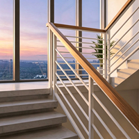 Rampe de balcon en aluminium à lattes horizontales ZJ, couleur personnalisée, moderne, résistante à la rouille, installation facile pour usage résidentiel