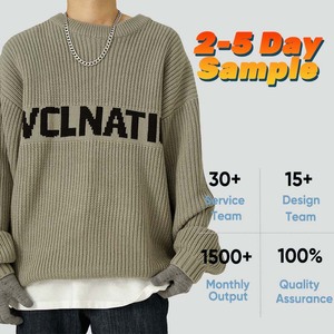 Suéter de Punto para <span class=keywords><strong>Hombre</strong></span>, <span class=keywords><strong>Jersey</strong></span> Informal con Patrón de Jacquard, Suéter Holgado de Gran Tamaño con Cuello Redondo para Invierno - Product Image 2
