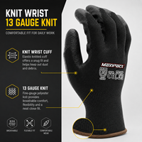 Gants de travail de sécurité MaxiPact en polyester enduit de PU, calibre 13, antidérapants, respirants et légers, pour la manutention générale et l'assemblage