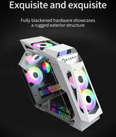 Boîtier PC Gaming BAJEAL Mid-Tower, compatible Mini PC Matx, en acrylique transparent, ports USB 3.2, audio/micro frontal standard