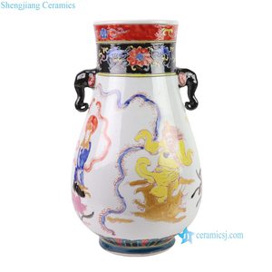 Período <span class=keywords><strong>de</strong></span> Kangxi, colorido <span class=keywords><strong>viaje</strong></span> <span class=keywords><strong>de</strong></span> porcelana al oeste, motivos <span class=keywords><strong>de</strong></span> figuras, manijas <span class=keywords><strong>de</strong></span> cabeza <span class=keywords><strong>de</strong></span> <span class=keywords><strong>elefante</strong></span>, jarrón <span class=keywords><strong>de</strong></span> cubo <span class=keywords><strong>de</strong></span> bendición para Villa, a la moda - Product Image 3