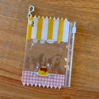 Vente en gros de sac porte-cartes photo personnalisé porte-clés transparent pochette à fermeture éclair en PVC pour porte-cartes photo coréen kpop star