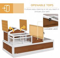 Enclos écologique pour tortues à 3 pièces avec toit ouvrable, échelle et plateau, facile à nettoyer, 2 étages, en bois, pour intérieur/extérieur