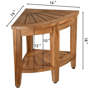 Banc d'angle de douche en <span class=keywords><strong>teck</strong></span> de haute qualité, <span class=keywords><strong>tabouret</strong></span> de bain, de Spa, siège d'assemblage - Product Image 3