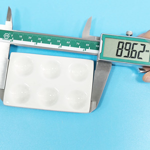 Paleta de pintura de acuarela de cerámica de 6/12 pozos con cubierta Paleta de artista de mezcla de porcelana - Product Image 3