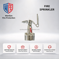 68 ℃   Kepala Sprinkler Dinding Samping, Sprinkler Dinding Samping Baja Tahan Karat K80 Respon Standar untuk Sistem Pemadam Kebakaran Otomatis