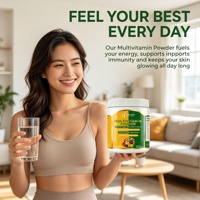 Poudre de multivitamines haute puissance Vitamine C D3 E K2 Complexe B Zinc Sélénium pour le soutien antioxydant et immunitaire Nutrition quotidienne pour adultes