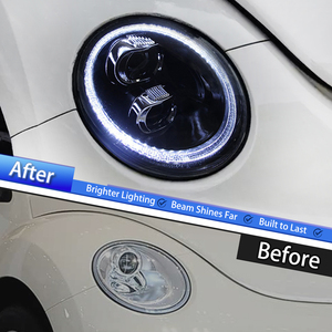 Conjunto de Faros Delanteros KGKB para VW <span class=keywords><strong>Beetle</strong></span> 1C/9C/1Y 2006-2012, Actualización de Faros Delanteros con Lentes de Proyector LED DRL - Product Image 5