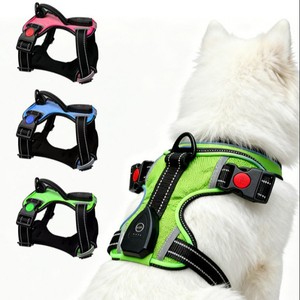 <b>Pet</b> Led Luminous Chest <b>Harness</b> With Gps Tracking For Dogs Blue Green Pink Size Medium Large - Product Image 3