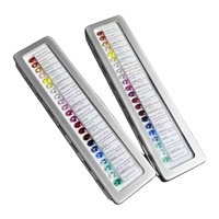 Corindon synthétique cultivé en laboratoire, pierre précieuse colorée, carte de couleurs, ovale 6x8mm, pierres brutes polies, vente directe Wuzhou