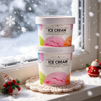 Gobelet à glace en papier kraft à paroi simple, imprimé sur mesure, écologique, jetable, prix direct usine, pour emballage alimentaire