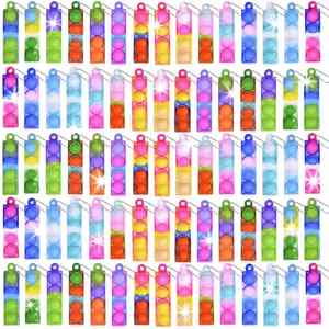 ของเล่นฟิดเจ็ต - พวงกุญแจซิลิโคนแบบฟองสบู่ขนาดเล็ก, ของเล่นเสริมพัฒนาการทางประสาทสัมผัส, เหมาะสำหรับเป็นของขวัญในงานวันเกิดเด็ก - Product Image 5