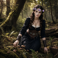 Ensemble de coiffure couronne d'Halloween Cross Border Echo, ceinture de taille, chaîne de taille, collier, accessoires de déguisement pour fête cosplay