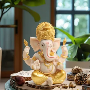 Artesanía de Resina Feng Shui, Estatua del Dios Hindú Ganesha, Dios del Elefante Indio, Dios de la Riqueza, Escultura Zen de Buda, Adorno del Dios Tailandés - Product Image 5