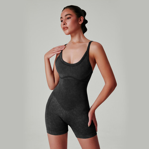 <span class=keywords><strong>Tuta</strong></span> da <span class=keywords><strong>donna</strong></span> per il Fitness in un unico pezzo da Yoga con natiche color pesca <span class=keywords><strong>aderente</strong></span> <span class=keywords><strong>tuta</strong></span> sportiva con bretelle lavate - Product Image 6